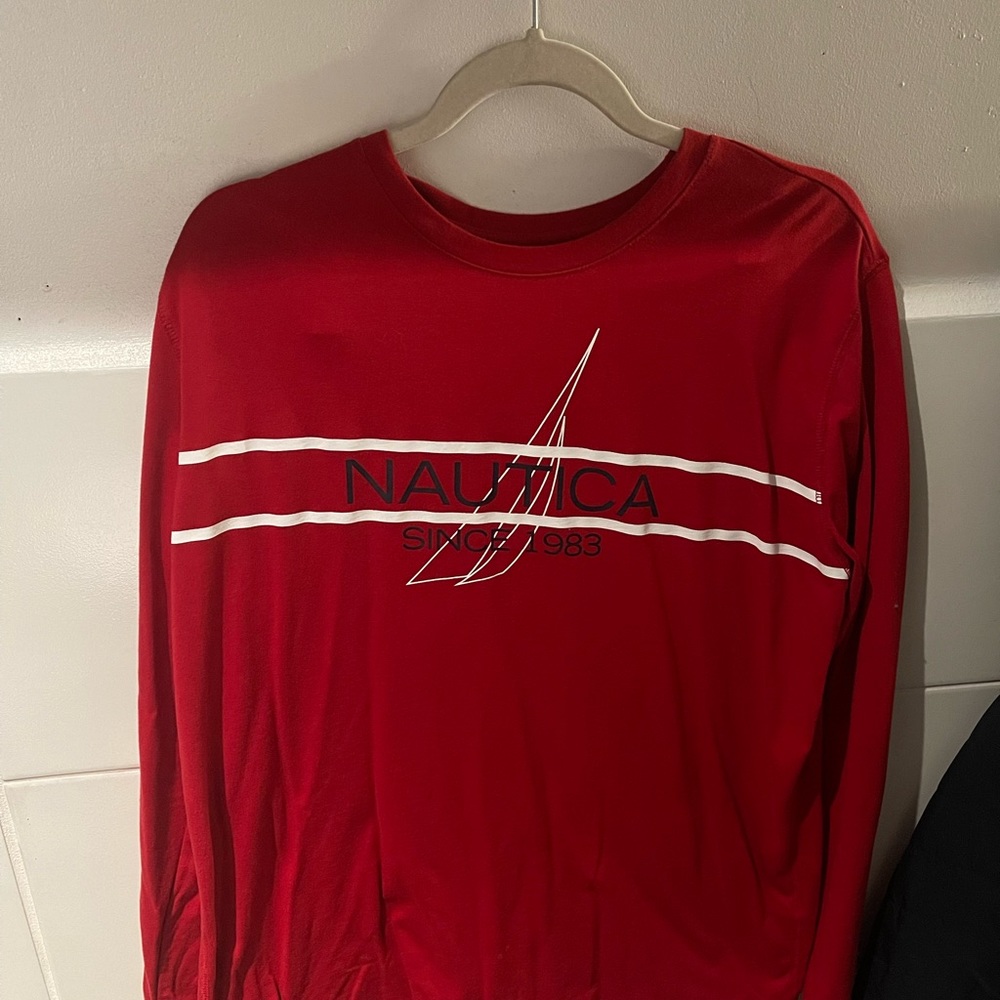 Mens Nautica red long sleeve in size Large